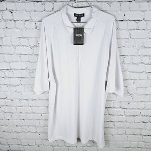 WHITERIDGE | ⅓ zip collared shorts sleeve waffle knit golf polo shirt